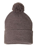 12" Pom-Pom Cuffed Beanie - SP15