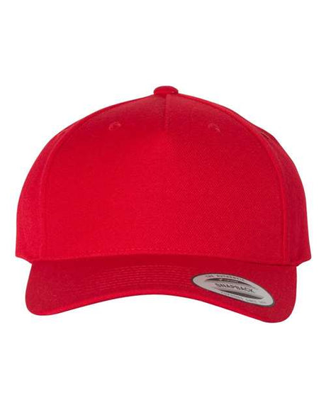 Premium Five-Panel Curved Visor Snapback Cap