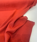 Don Giovanni Linen Fabric - Paprika Red, Upholstery Drapery, 54" Width (1 Yard)