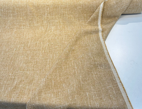 Libeco Belgian Linen Melange Marigold Linen Fabric - Marigold, 54" Width, No Repeat, Railroaded (1 Yard)