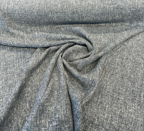 Libeco Belgian Linen Melange Teal Linen Fabric - Teal, Drapery Upholstery, 54" Width (1 Yard)