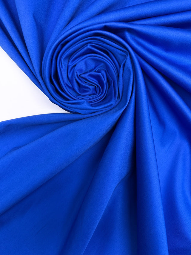 Italian Blue Cotton Viscose Elastane Fabric