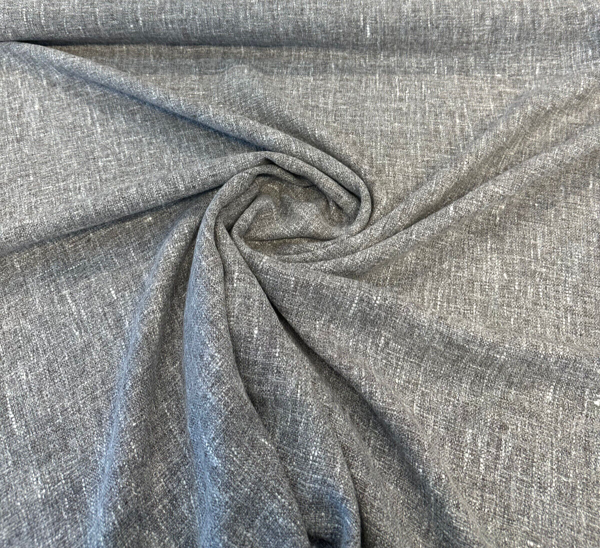 Libeco Belgian Linen Melange Fabric - Porpoise Gray, 54" Width (1 Yard)