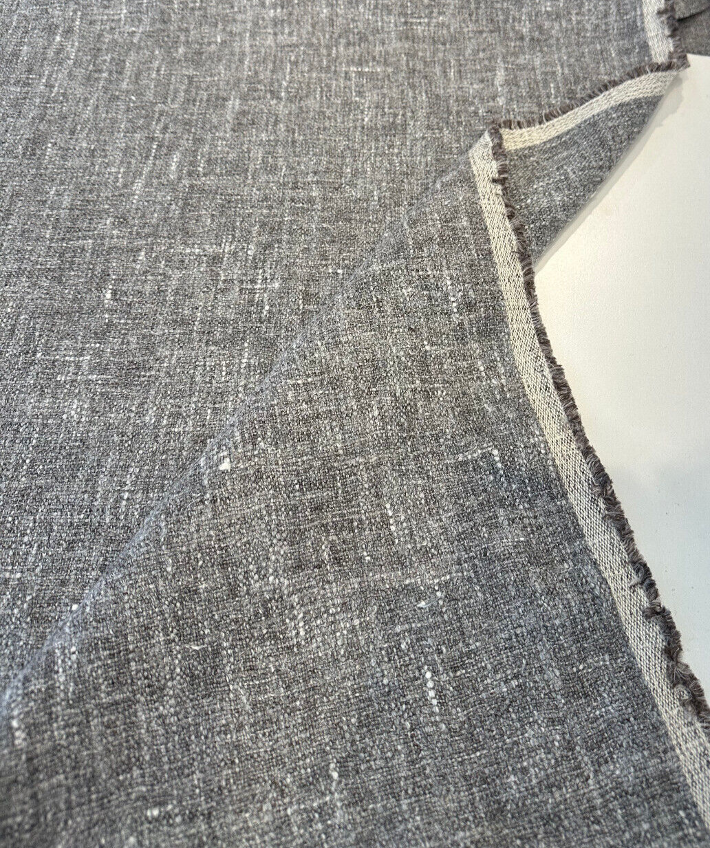 Libeco Belgian Linen Melange Fabric - Porpoise Gray, 54" Width (1 Yard)