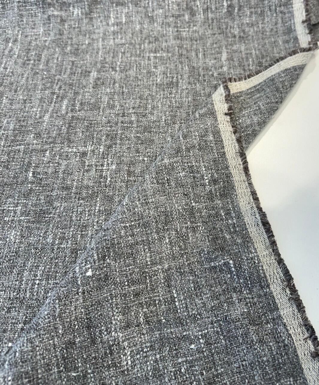 Libeco Belgian Linen Melange Fabric - Porpoise Gray, 54" Width (1 Yard)