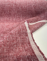 Libeco Belgian Linen Melange Scarlet Red Drapery Upholstery Fabric - Scarlet Red, 54" Width (1 Yard)