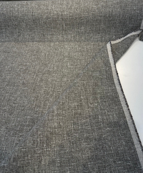 Libeco Belgian Linen Melange Fabric - Lichen Gray, Drapery Upholstery, 54" Width (1 Yard)