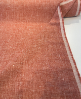 Libeco Belgian Linen Melange Orange Pumpkin Upholstery Fabric - Orange Pumpkin, 54" Width (1 Yard)