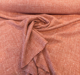 Libeco Belgian Linen Melange Orange Pumpkin Upholstery Fabric - Orange Pumpkin, 54" Width (1 Yard)