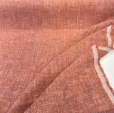 Libeco Belgian Linen Melange Orange Pumpkin Upholstery Fabric - Orange Pumpkin, 54" Width (1 Yard)