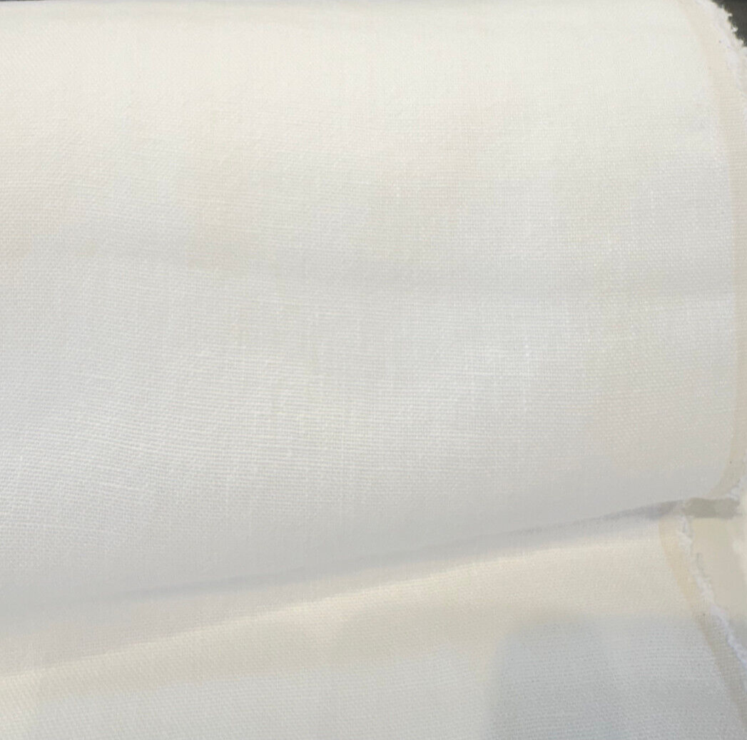 P Kaufmann Don Giovanni Linen Fabric - White Snow, 54" Width (1 Yard)