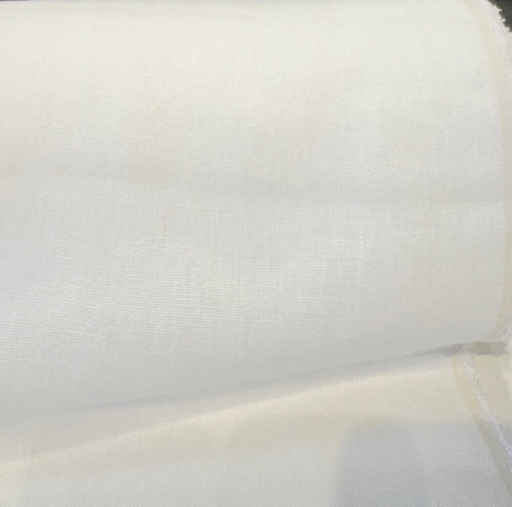 P Kaufmann Don Giovanni Linen Fabric - White Snow, 54" Width (1 Yard)