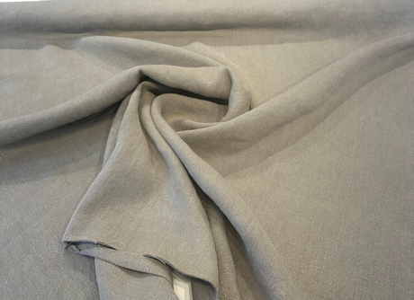 Libeco Stonewash Hemp Taupe Belgian Hemp Fabric - Taupe, Drapery Upholstery, 54" Width (1 Yard)