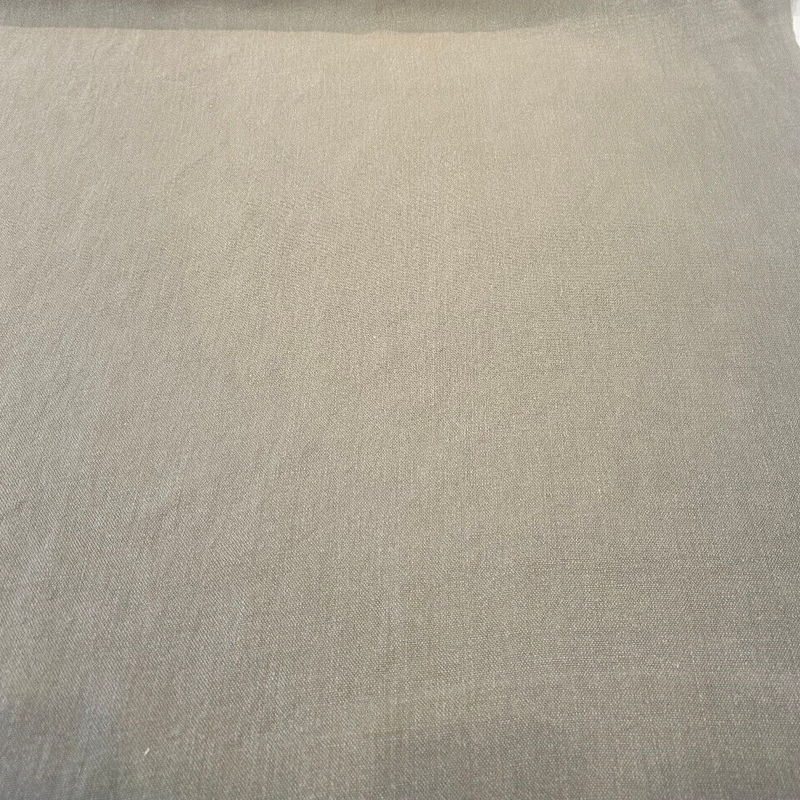 Libeco Stonewash Hemp Taupe Belgian Hemp Fabric - Taupe, Drapery Upholstery, 54" Width (1 Yard)