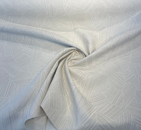 Sunbrella Leaf Structure Acrylic Fabric - Cloud Gray Leaf Pattern, 54" Width (1 Yard)