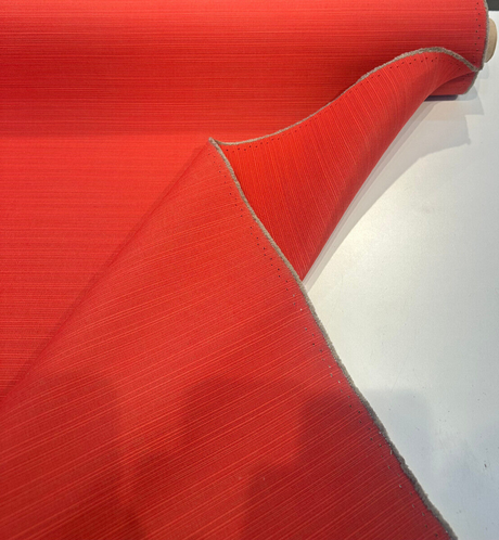 Sunbrella Dupione Acrylic Fabric - Crimson Red, Railroaded Solid & Variegated, 54" Width (1 Yard)