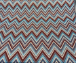 Fischer Sunbrella Jewel Chevron Solution Dyed Acrylic Fabric - Deep Maroon, Sky Blue, Teal, Ivory/Beige, Brown Chevron, 54" Width (1 Yard)