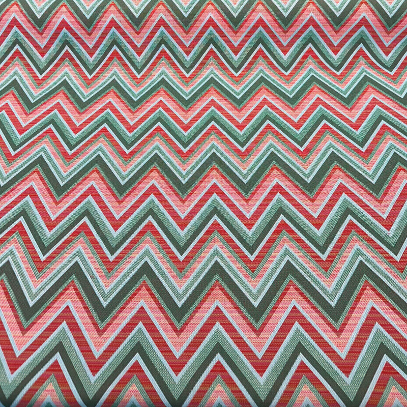 Fischer Sunbrella Emerald Chevron Solution Dyed Acrylic Fabric - Emerald Chevron, 54" Width (1 Yard)