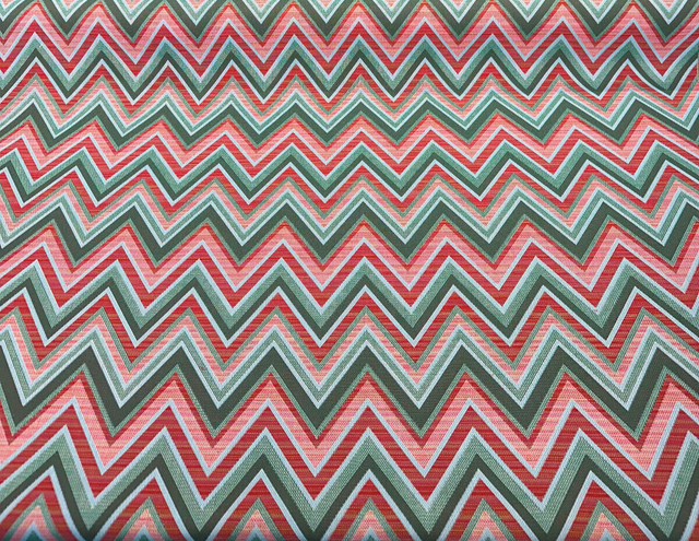 Fischer Sunbrella Emerald Chevron Solution Dyed Acrylic Fabric - Emerald Chevron, 54" Width (1 Yard)