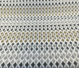 Divide Mocha Acrylic Fabric - Ivory, Gray Charcoal, Toast Brown Small-Scale Ikat, 54" Width (1 Yard)