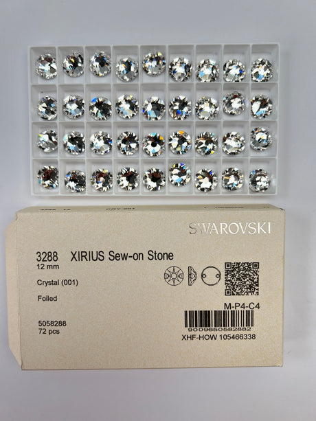 Silver Sewing Notions With Crystals