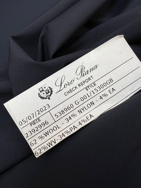 Blue Wool Nylon Elastane Woven