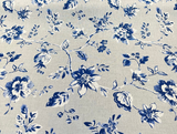 Sunbrella Ariana Floral Sunbrella Acrylic Fabric - Delft Blue Floral, 54" Width (1 Yard)