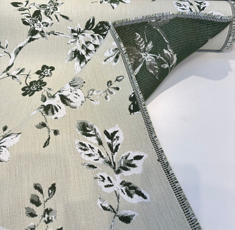 Sunbrella Ariana Floral Green Upholstery Indoor Outdoor Fabric - Green Floral Pattern, 54" Width (1 Yard)