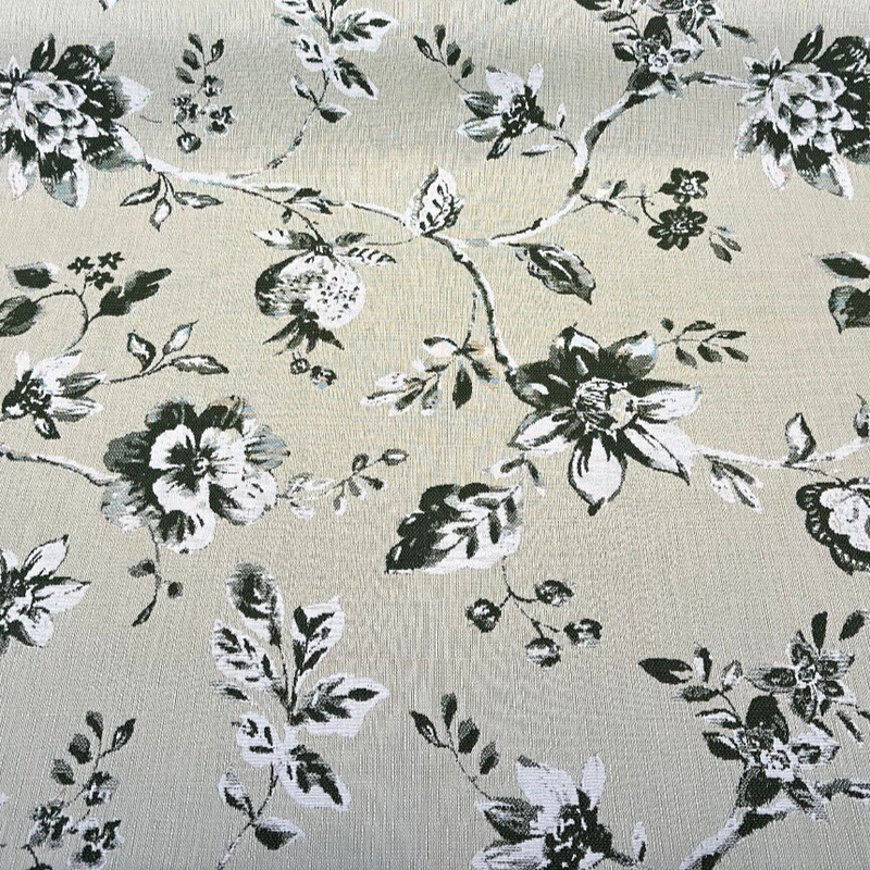 Sunbrella Ariana Floral Green Upholstery Indoor Outdoor Fabric - Green Floral Pattern, 54" Width (1 Yard)