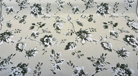 Sunbrella Ariana Floral Green Upholstery Indoor Outdoor Fabric - Green Floral Pattern, 54" Width (1 Yard)