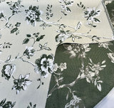 Sunbrella Ariana Floral Green Upholstery Indoor Outdoor Fabric - Green Floral Pattern, 54" Width (1 Yard)