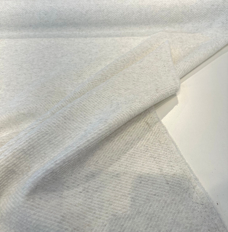 Sunbelievable Performance Chenille Cove Canvas Acrylic Polyester Fabric - Canvas White Off White Hints Of Gray, 59" Width (1 Yard)