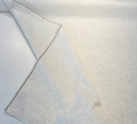 Sunbelievable Performance Chenille Cove Canvas Acrylic Polyester Fabric - Canvas White Off White Hints Of Gray, 59" Width (1 Yard)