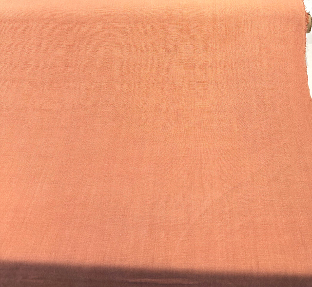 Don Giovanni Linen Fabric - Sunset Peach, 54" Width (1 Yard)