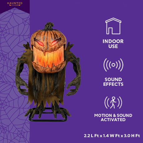 3 ft. Motion Activated Growling Pumpkin Henchman Animatronic