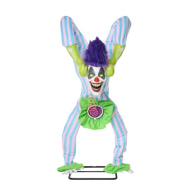 5 ft. Motion Activated Laughing Handstand Clown Animatronic (Haunted Living)