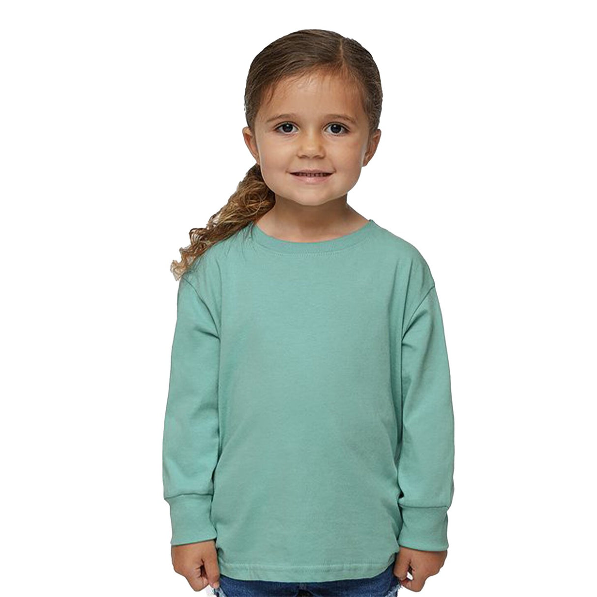 RADYAN® Toddler Fine Jersey Crewneck Long Sleeve Tee - 3302