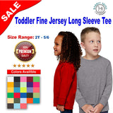 RADYAN® Toddler Fine Jersey Crewneck Long Sleeve Tee - 3302