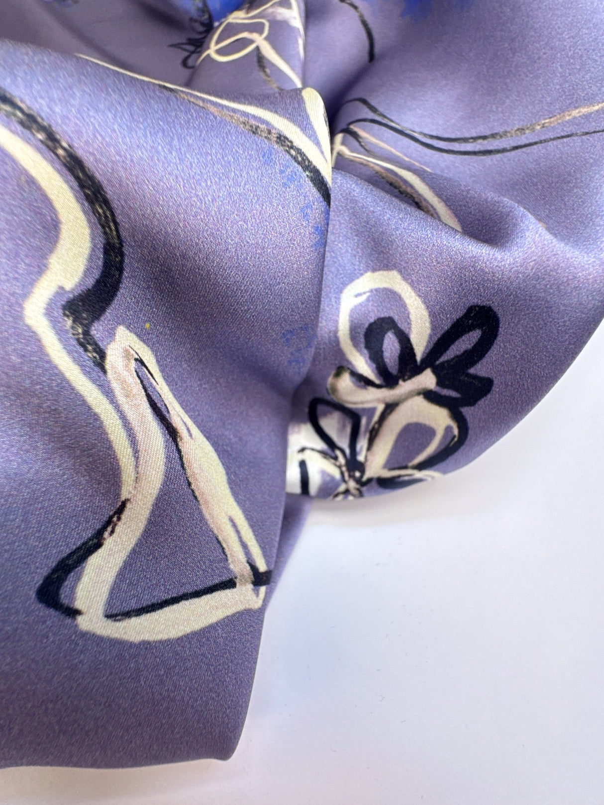 Silk Sateen Printed Purple