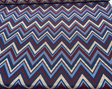 Fischer Sunbrella Redwood Solution Dyed Acrylic Fabric - Chevron, Burgundy/Deep Red, Gold/Tan, Navy Blue, Light Blue, 54" Width (1 Yard)