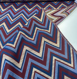 Fischer Sunbrella Redwood Solution Dyed Acrylic Fabric - Chevron, Burgundy/Deep Red, Gold/Tan, Navy Blue, Light Blue, 54" Width (1 Yard)