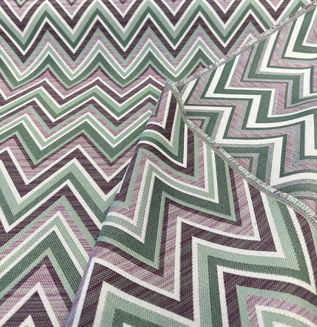 Fischer Sunbrella Amethyst Chevron Solution Dyed Acrylic Fabric - Amethyst Chevron, 54" Width (1 Yard)