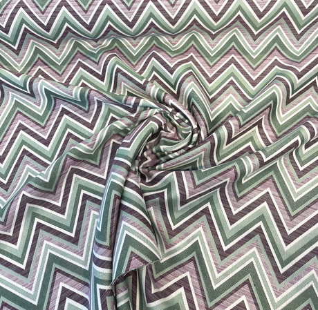 Fischer Sunbrella Amethyst Chevron Solution Dyed Acrylic Fabric - Amethyst Chevron, 54" Width (1 Yard)