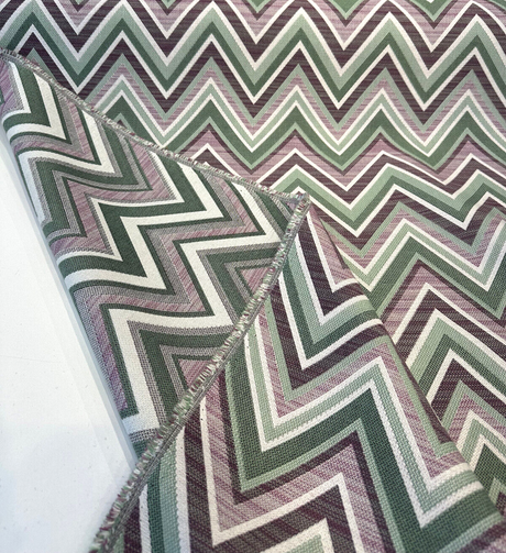 Fischer Sunbrella Amethyst Chevron Solution Dyed Acrylic Fabric - Amethyst Chevron, 54" Width (1 Yard)