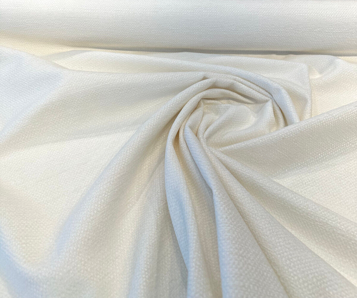 Sunbelievable Chenille Performance Upholstery Fabric - Pearl Beige Surf, Solid, 59" Width (By The Yard)