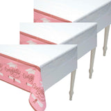 Pink Congrats Grad Rectangle Disposable Plastic Tablecloth 54" x 108"