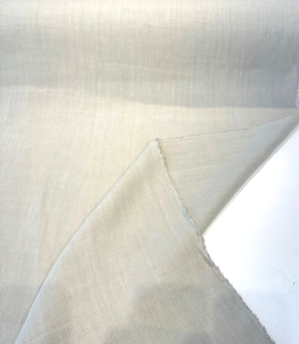 Don Giovanni Linen Fabric - Fog Gray, 54" Width (1 Yard)