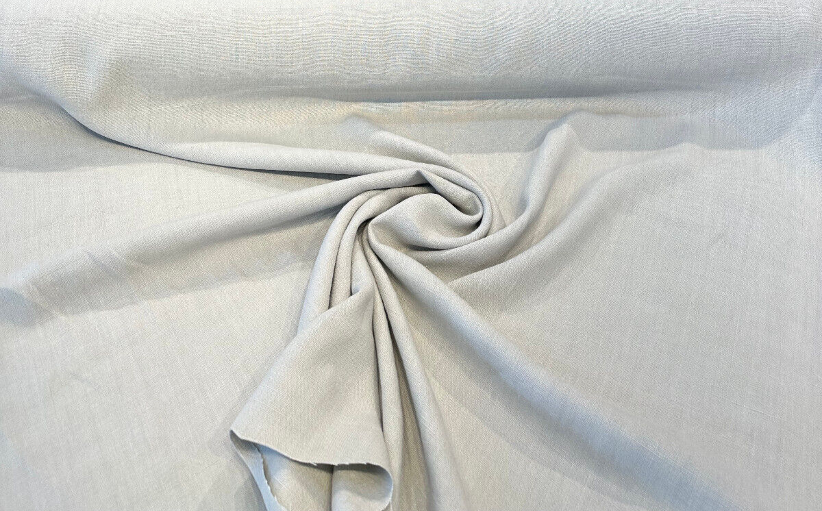 Don Giovanni Linen Fabric - Fog Gray, 54" Width (1 Yard)