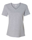 BELLA + CANVAS® Women's Relaxed Heather CVC V Neck Short Sleeve T-Shirt - 6405CVC