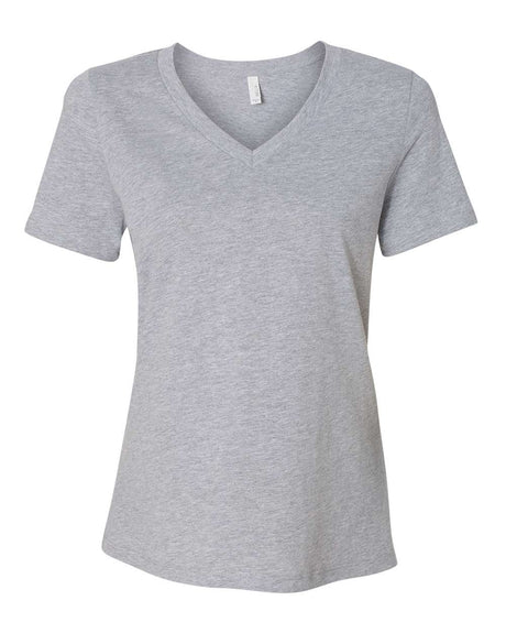 BELLA + CANVAS® Women's Relaxed Heather CVC V-Neck Short Sleeve Tee - 6405CVC